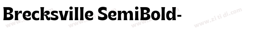Brecksville SemiBold字体转换
